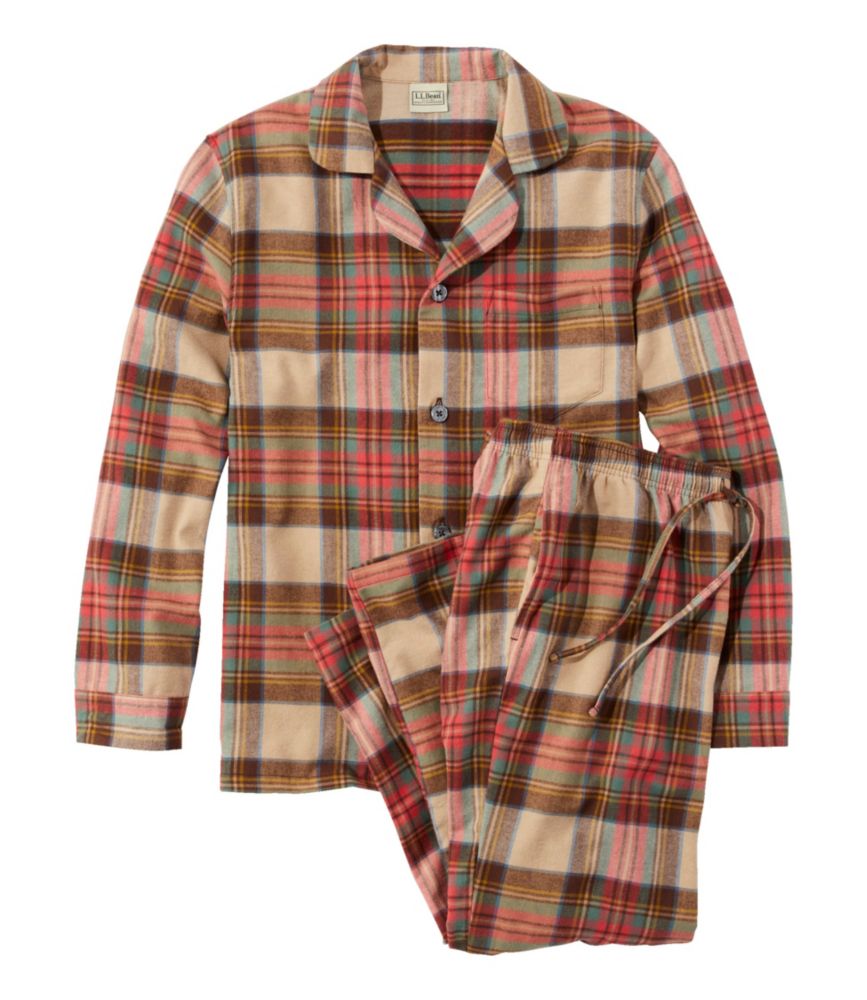 Men's Scotch Plaid Flannel Pajamas, Antique Dress Stewart, small image number 1