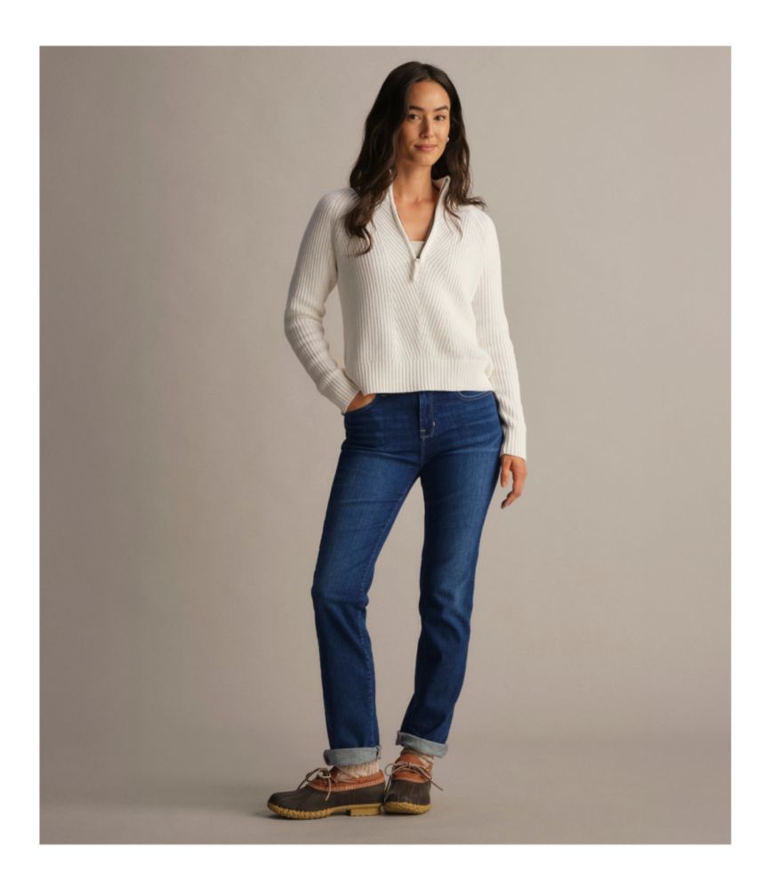 Women's True Shape Jeans, High-Rise Straight-Leg, Rinsed, small image number 7