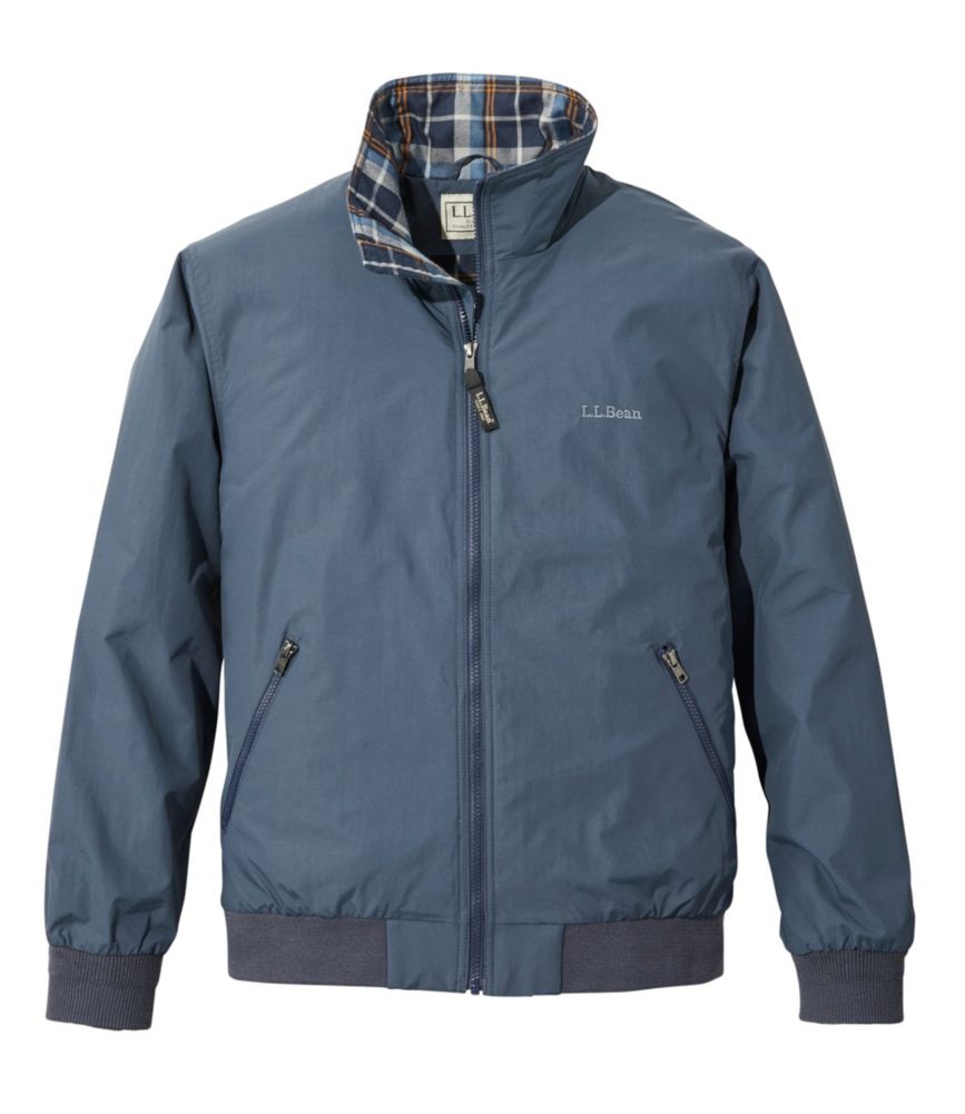 Men's Warm-Up Jacket, Flannel-Lined, Carbon Navy, small image number 1