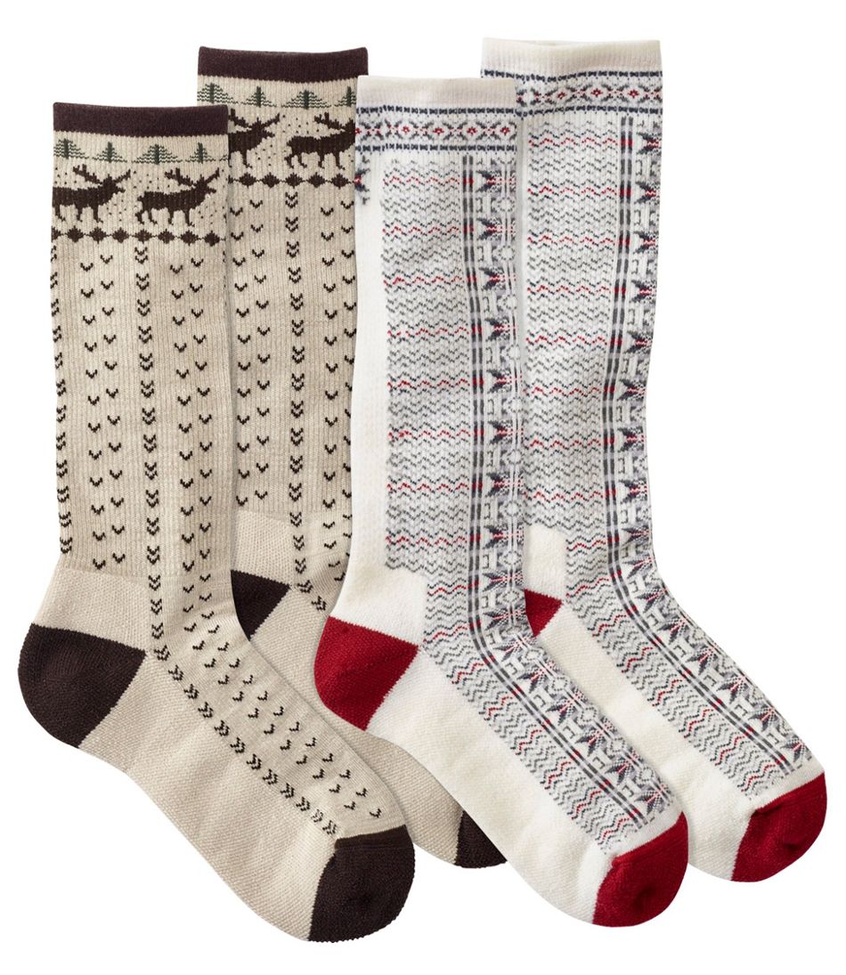 Women's Graphic Boot Socks, Two-Pack