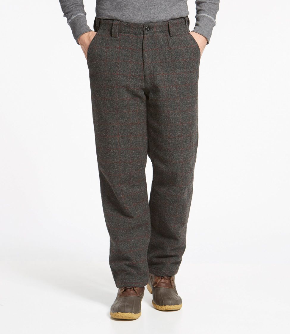Men's Maine Guide Wool Pants with PrimaLoft, Plaid at L.L. Bean