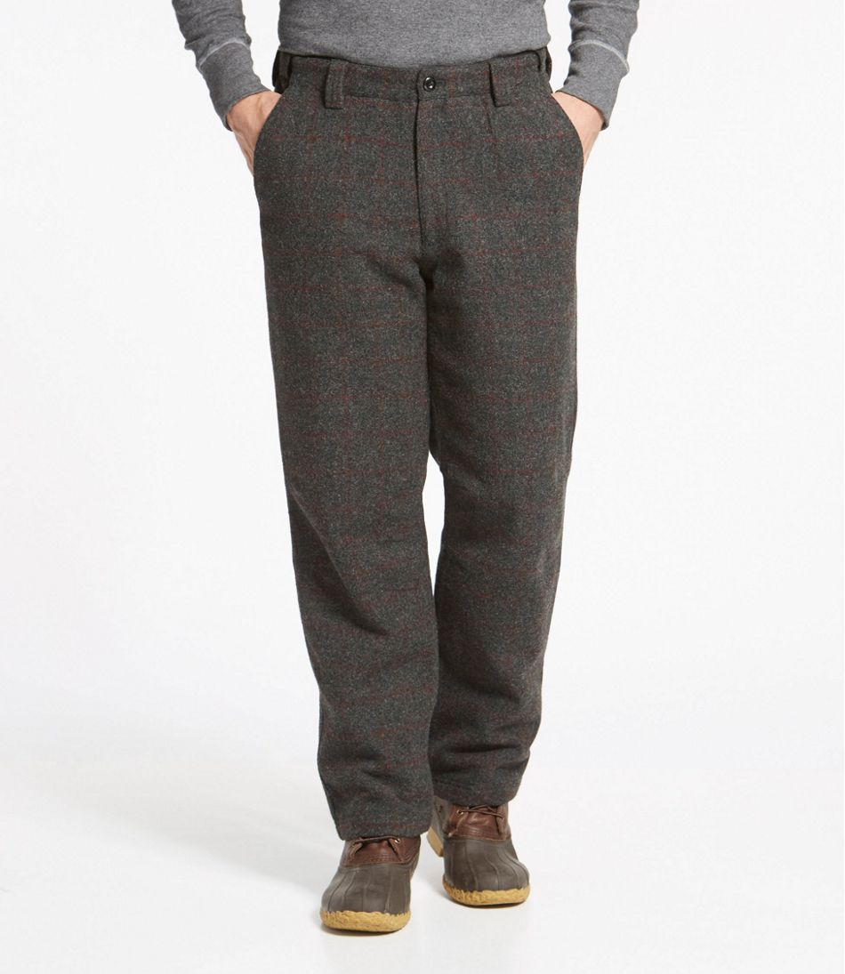 Men's Maine Guide Wool Pants with PrimaLoft, Plaid | Pants & Bibs