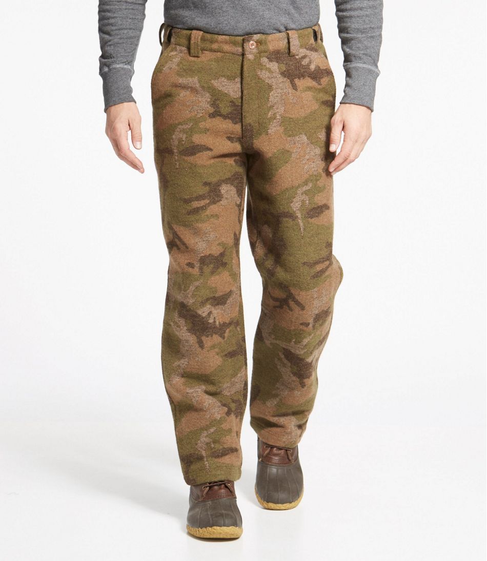 Men's Maine Guide Wool Pants with Primaloft, Camouflage 34x31, Wool Blend/Nylon | L.L.Bean