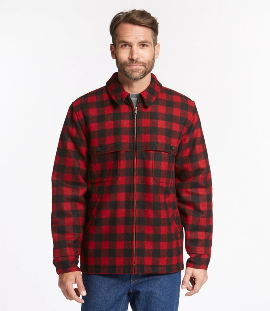 Men's Maine Guide Zip-Front Jac-Shirt with PrimaLoft, Plaid, Malone, small image number 2