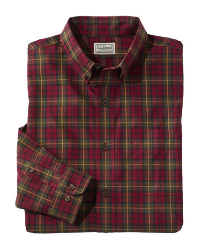 Men's Wrinkle-Free Mini-Tartan Shirt, Slightly Fitted | Casual Button ...
