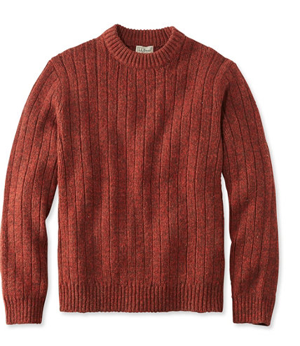 Men's Classic Ragg Wool Sweater, Rib-Knit Crewneck | Free Shipping at L ...