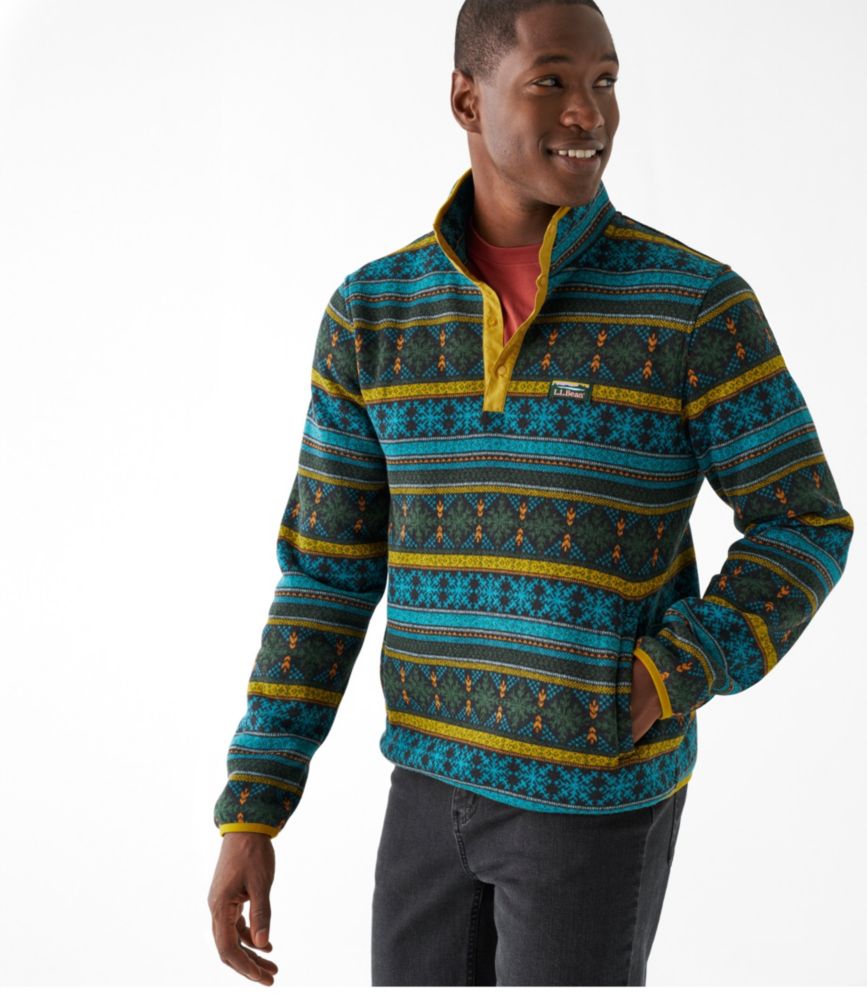 Men's L.L.Bean Sweater Fleece Pullover, Print