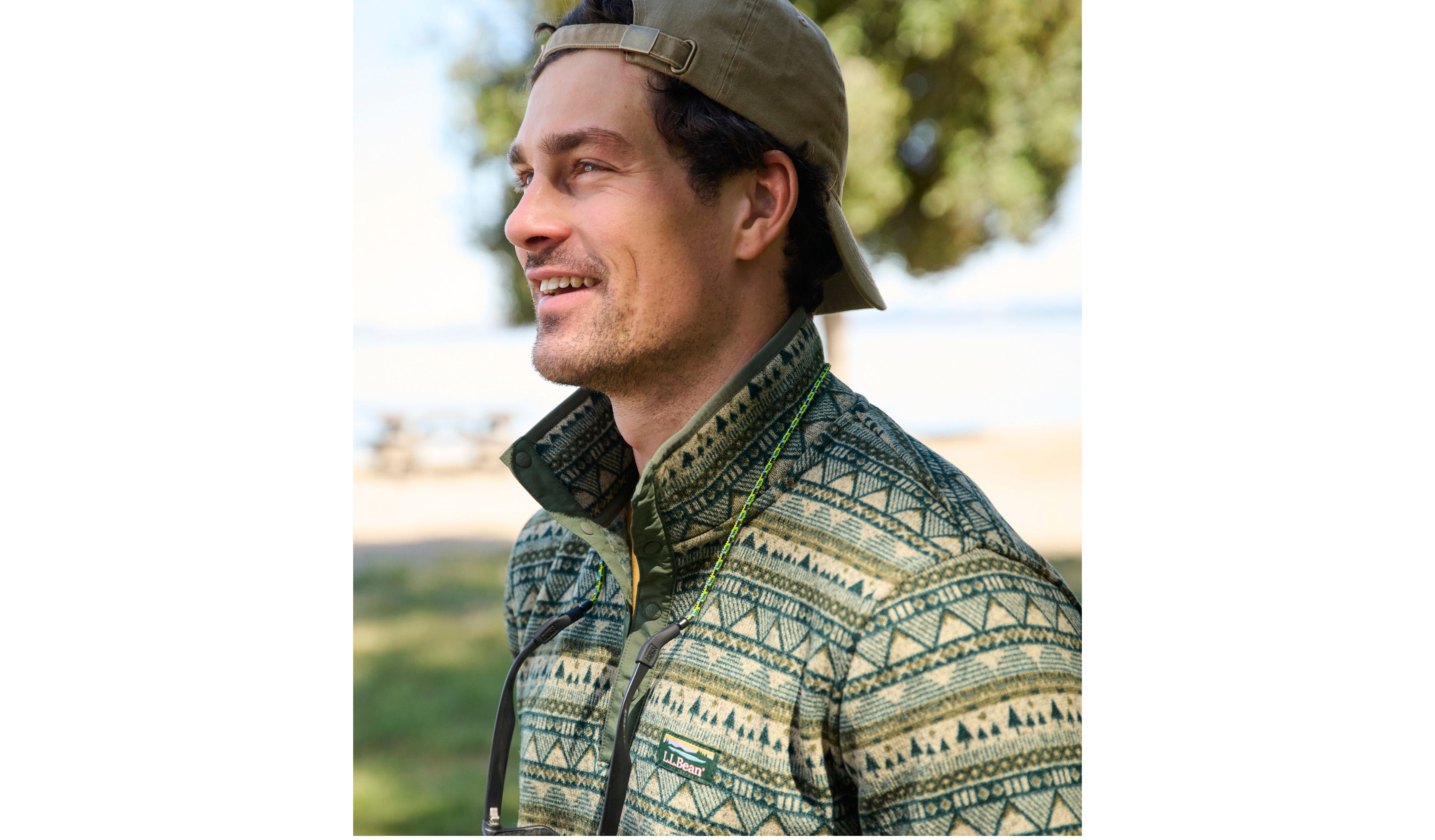 Men's L.L.Bean Sweater Fleece Pullover, Print