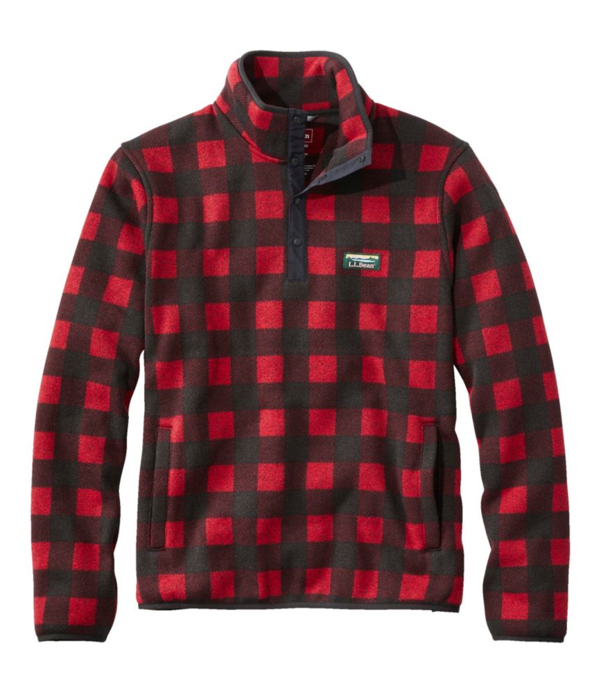 Men's L.L.Bean Sweater Fleece Pullover, Print Sweatshirts & Fleece at