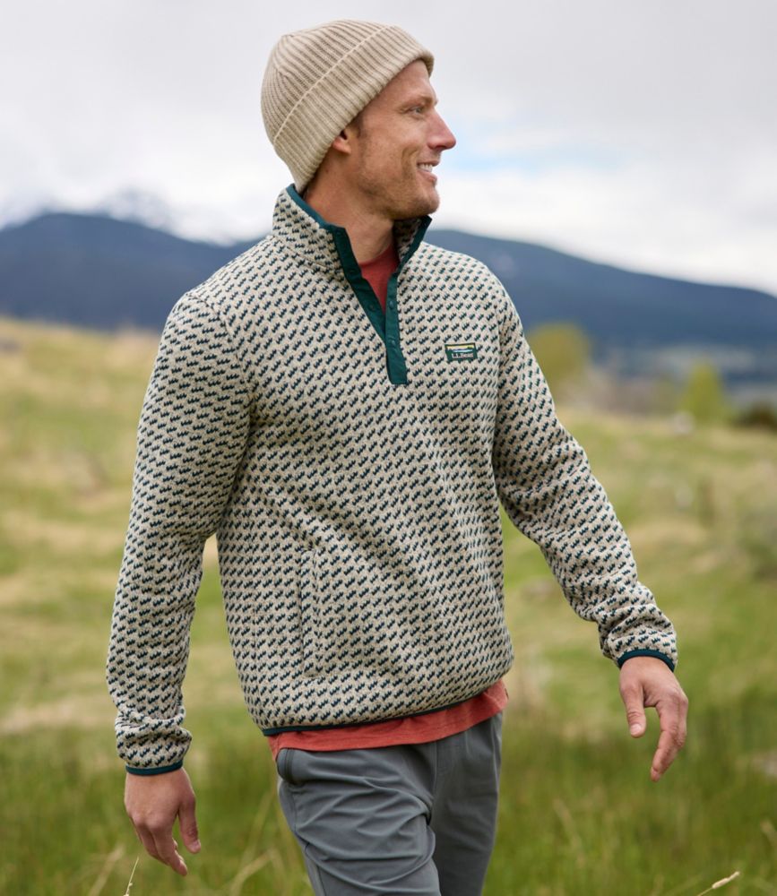 Men's L.L.Bean Sweater Fleece Pullover, Print