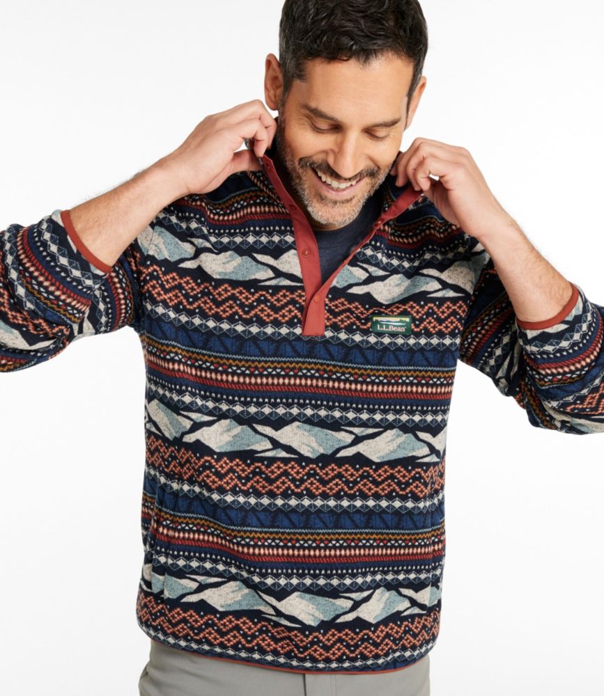 Men's L.L.Bean Sweater Fleece Pullover, Print