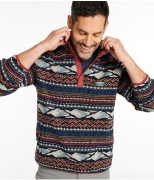 Men's L.L.Bean Sweater Fleece Pullover, Print