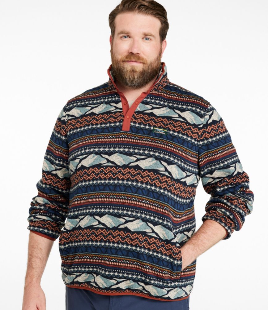 Men's L.L.Bean Sweater Fleece Pullover, Print