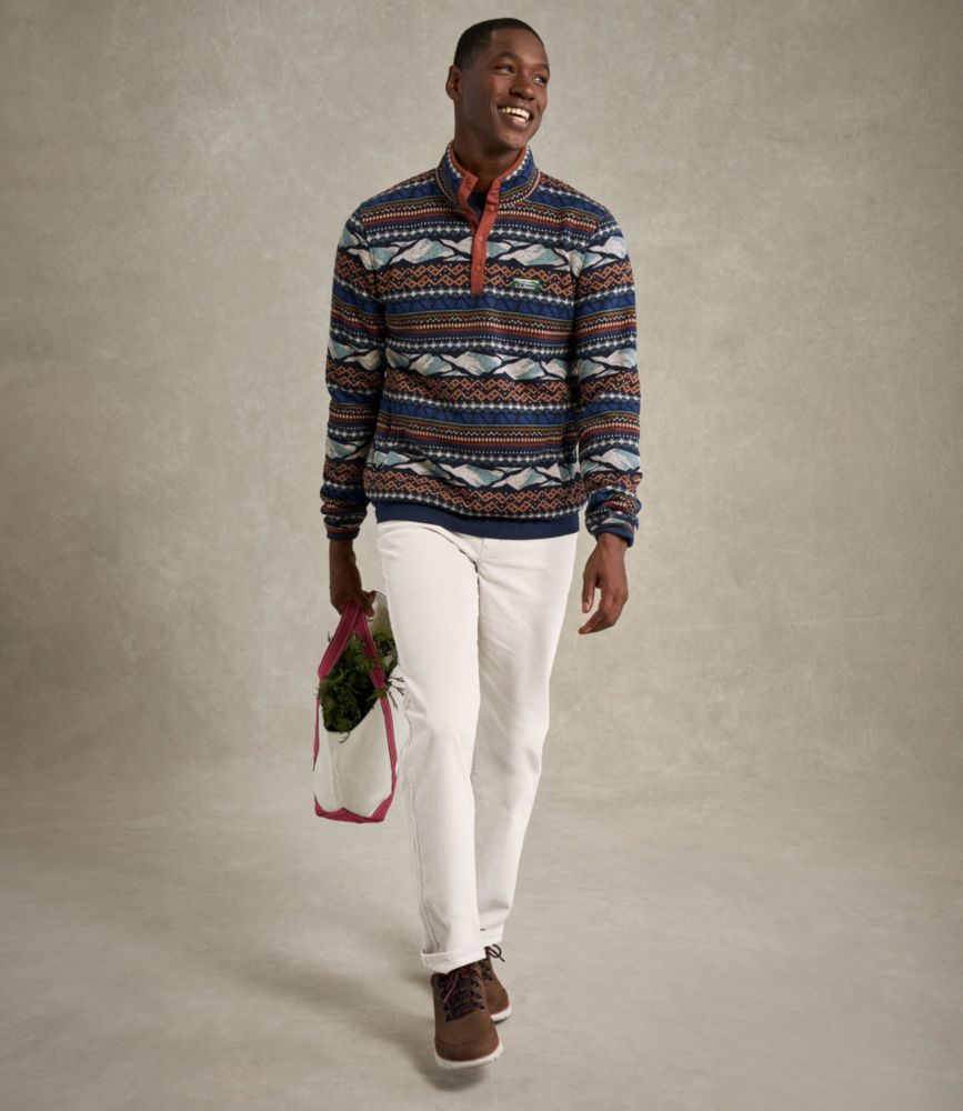 Men's L.L.Bean Sweater Fleece Pullover, Print