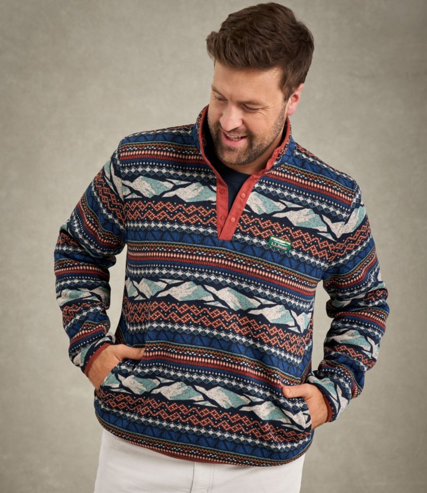 Men's L.L.Bean Sweater Fleece Pullover, Print