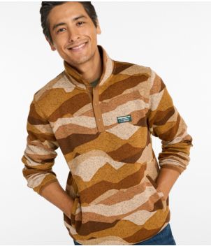 Men's L.L.Bean Sweater Fleece Pullover, Print