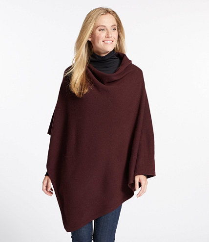 Women's Merino-Blend Sweater Poncho | Free Shipping at L.L.Bean.