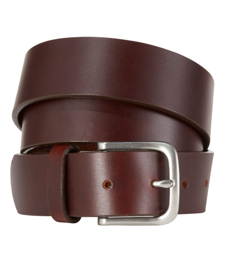 Men's L.L.Bean Essential Leather Belt, Brown, small image number 1