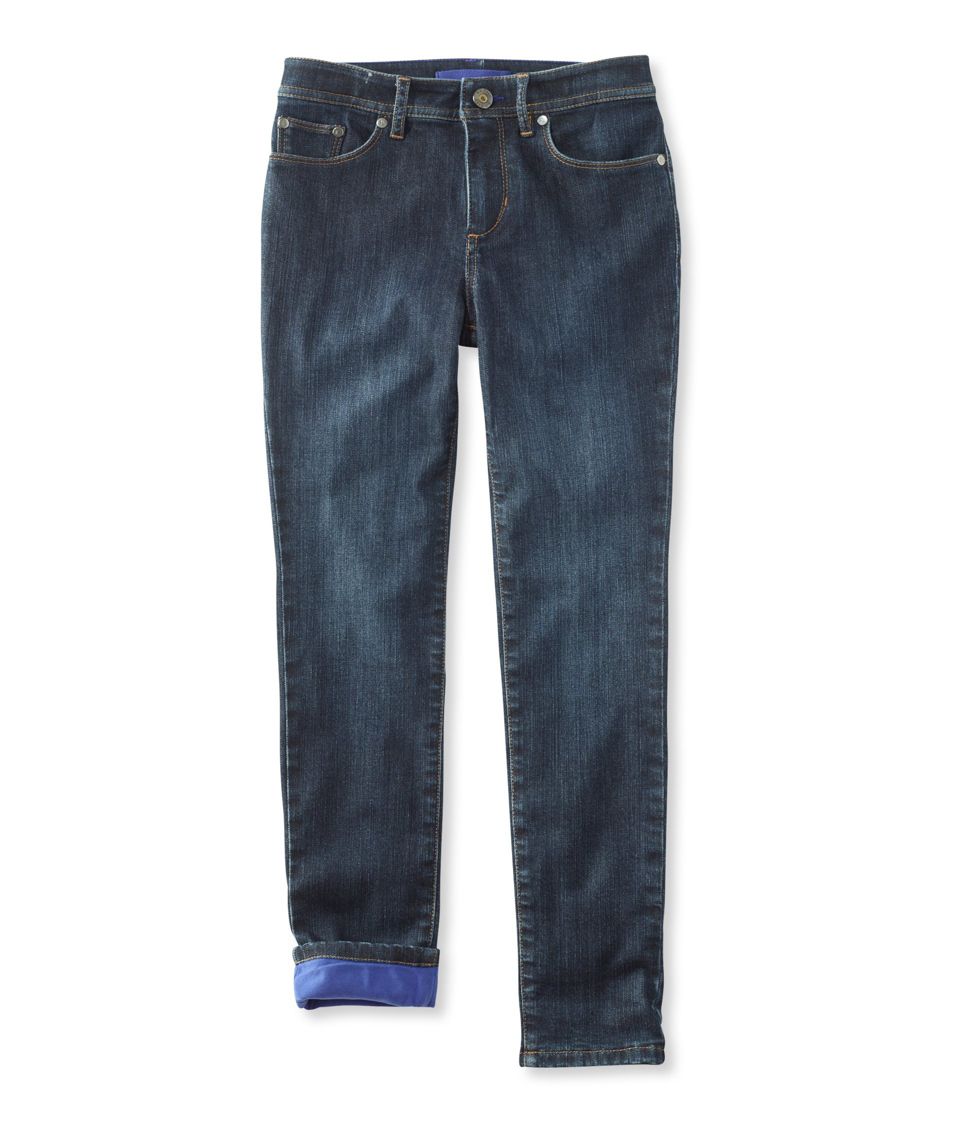 STRETCH WARM LINED DENIM PANTS