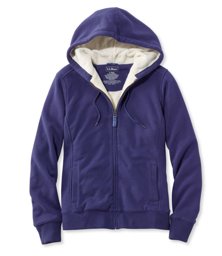 sherpa lined pullover hoodie women's