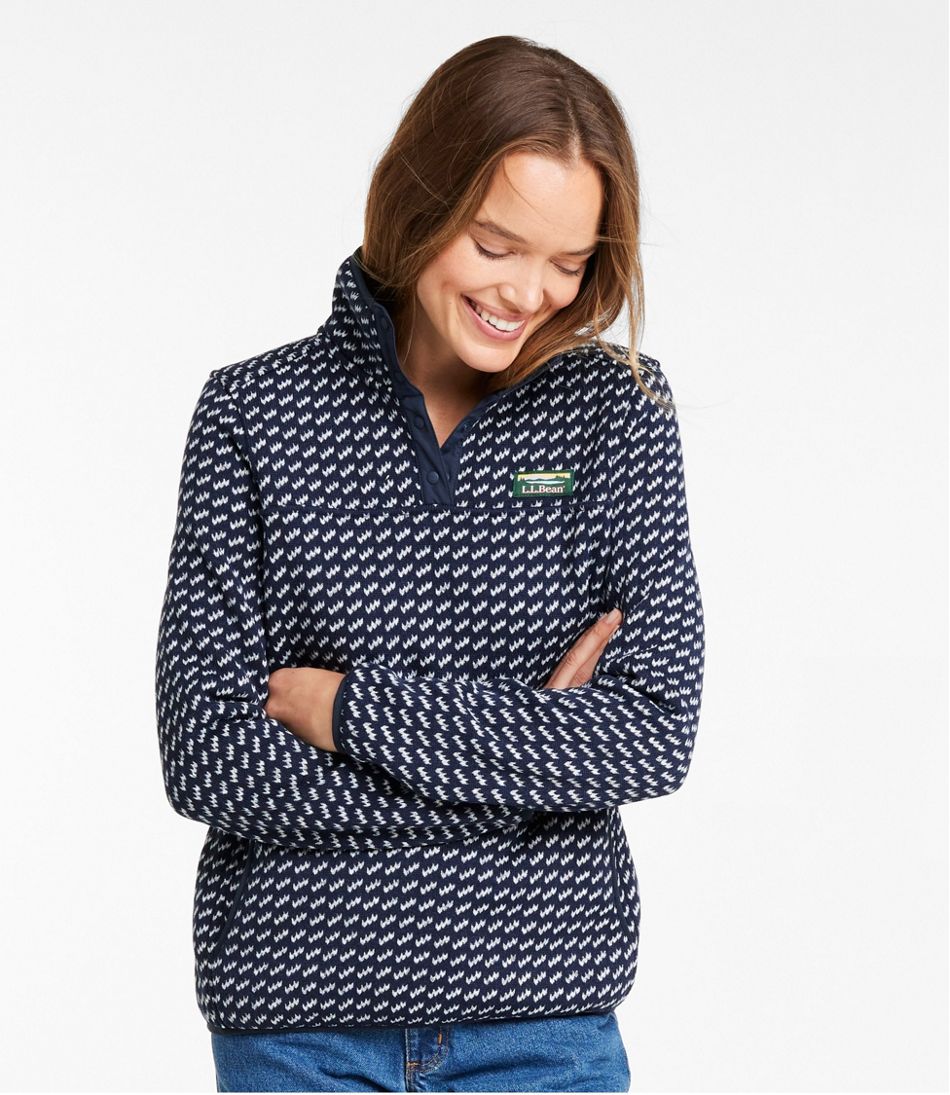 Women's L.L.Bean Sweater Fleece Pullover, Print