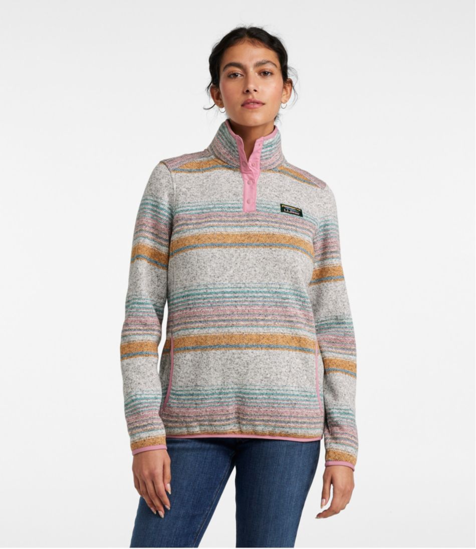 Women's L.L.Bean Sweater Fleece Pullover, Print | Sweatshirts & Fleece ...