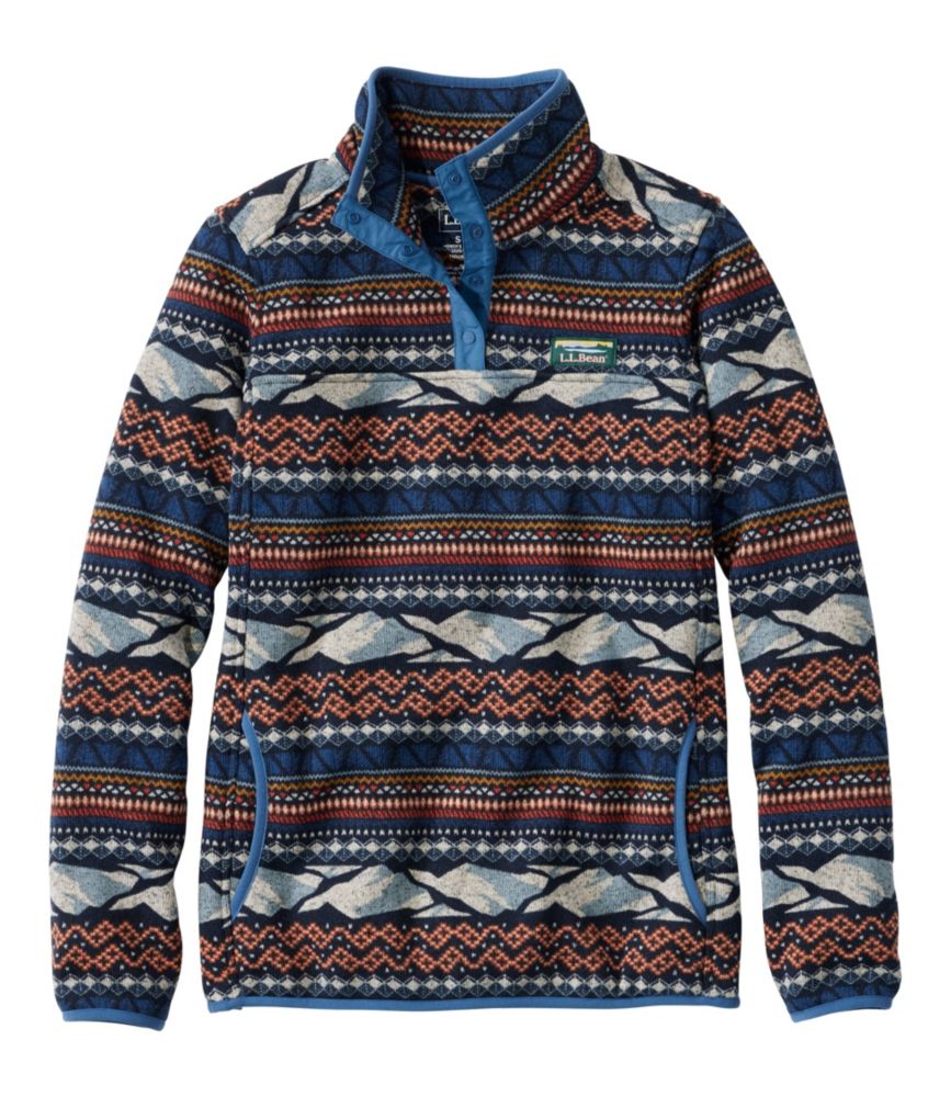 Women's L.L.Bean Sweater Fleece Pullover, Print