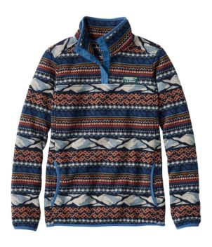 Women's L.L.Bean Sweater Fleece Pullover, Print