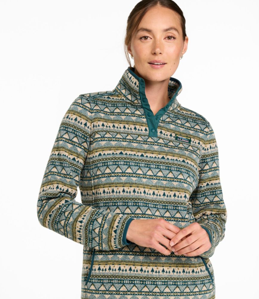 Women's L.L.Bean Sweater Fleece Pullover, Print