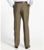 Washable Year-Round Wool Pants, Classic Fit Plain Front Herringbone