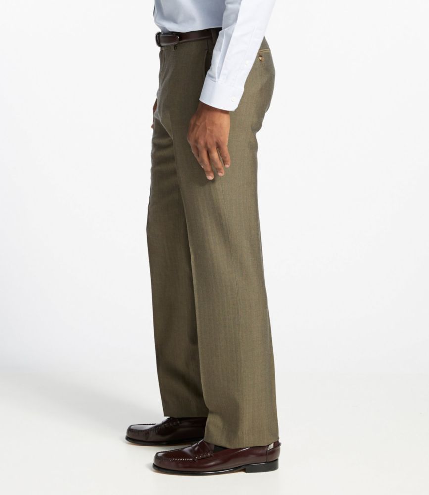 Men's Washable YearRound Wool Pants, Standard Fit Plain Front