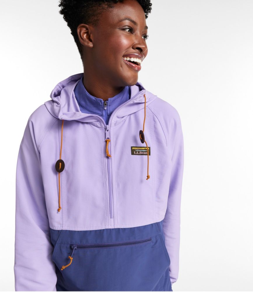 Women's Mountain Classic Anorak, Colorblock, Lavender Ice/Eggplant, small image number 2