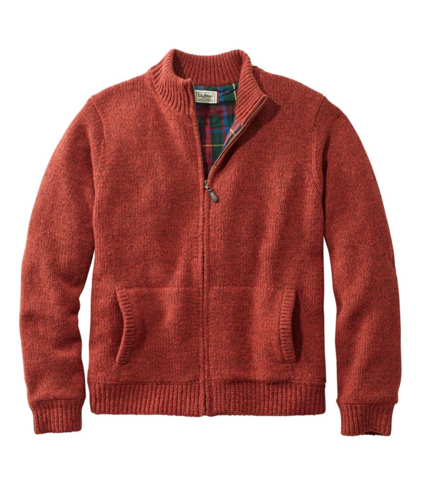 ll bean ragg wool sweater full zip
