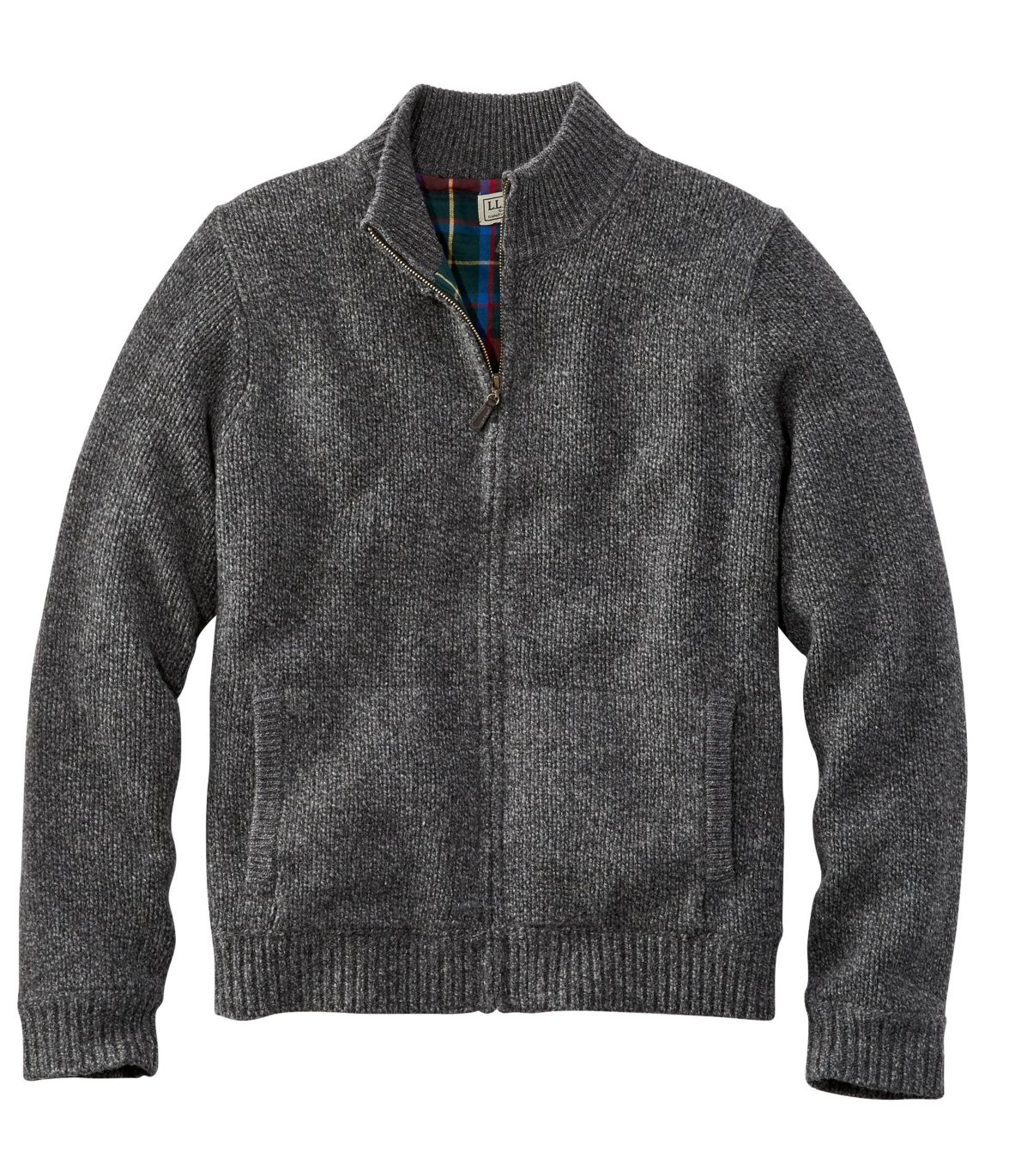 Men's L.L.Bean Classic Ragg Wool Sweater, Full-Zip Flannel-Lined at L.L ...