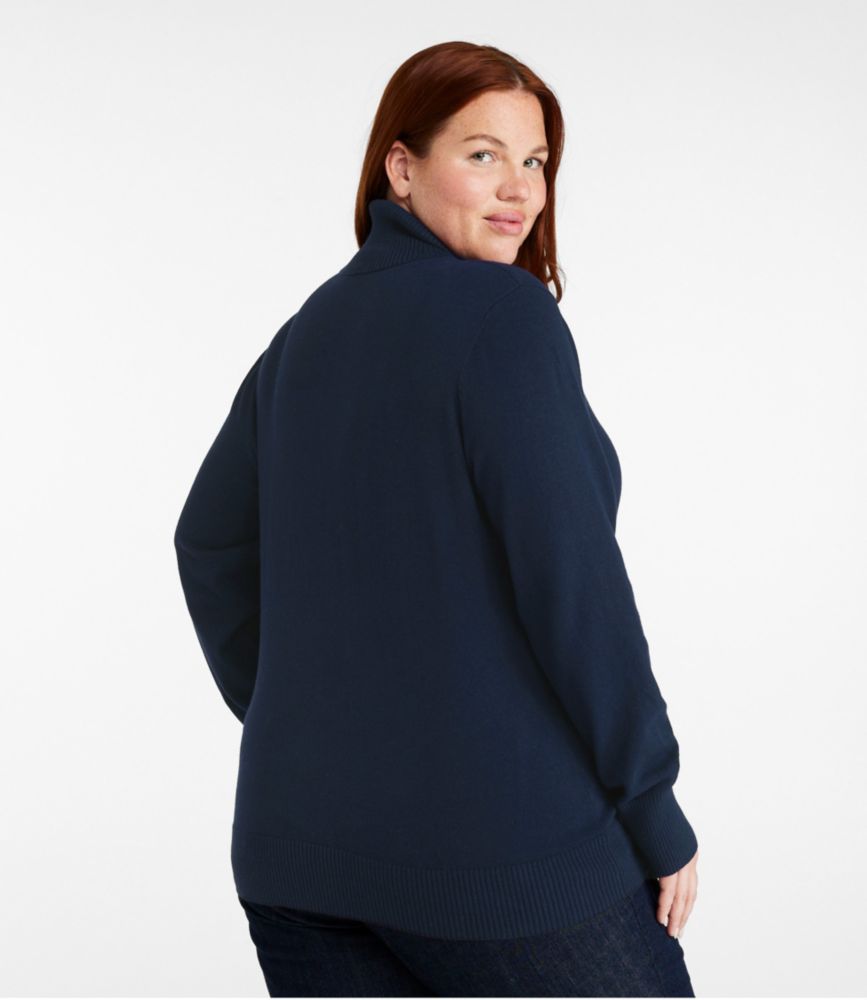 Women's Cotton/Cashmere Sweater, Turtleneck