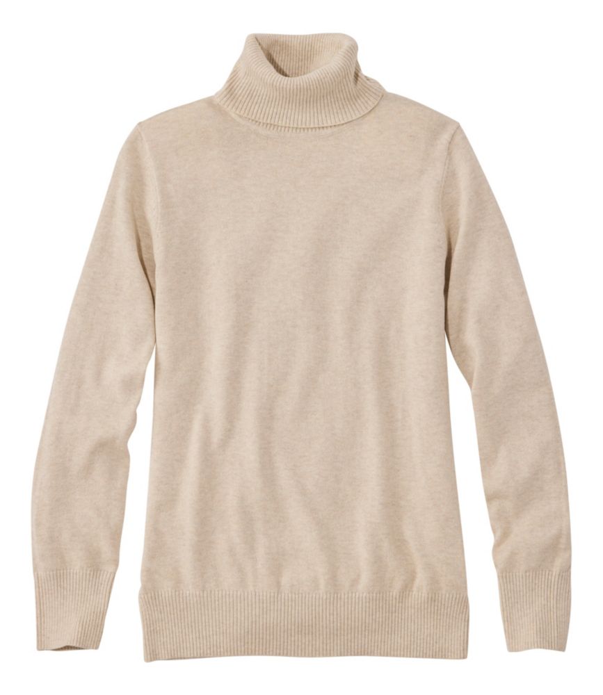 Women's Cotton/Cashmere Sweater, Turtleneck