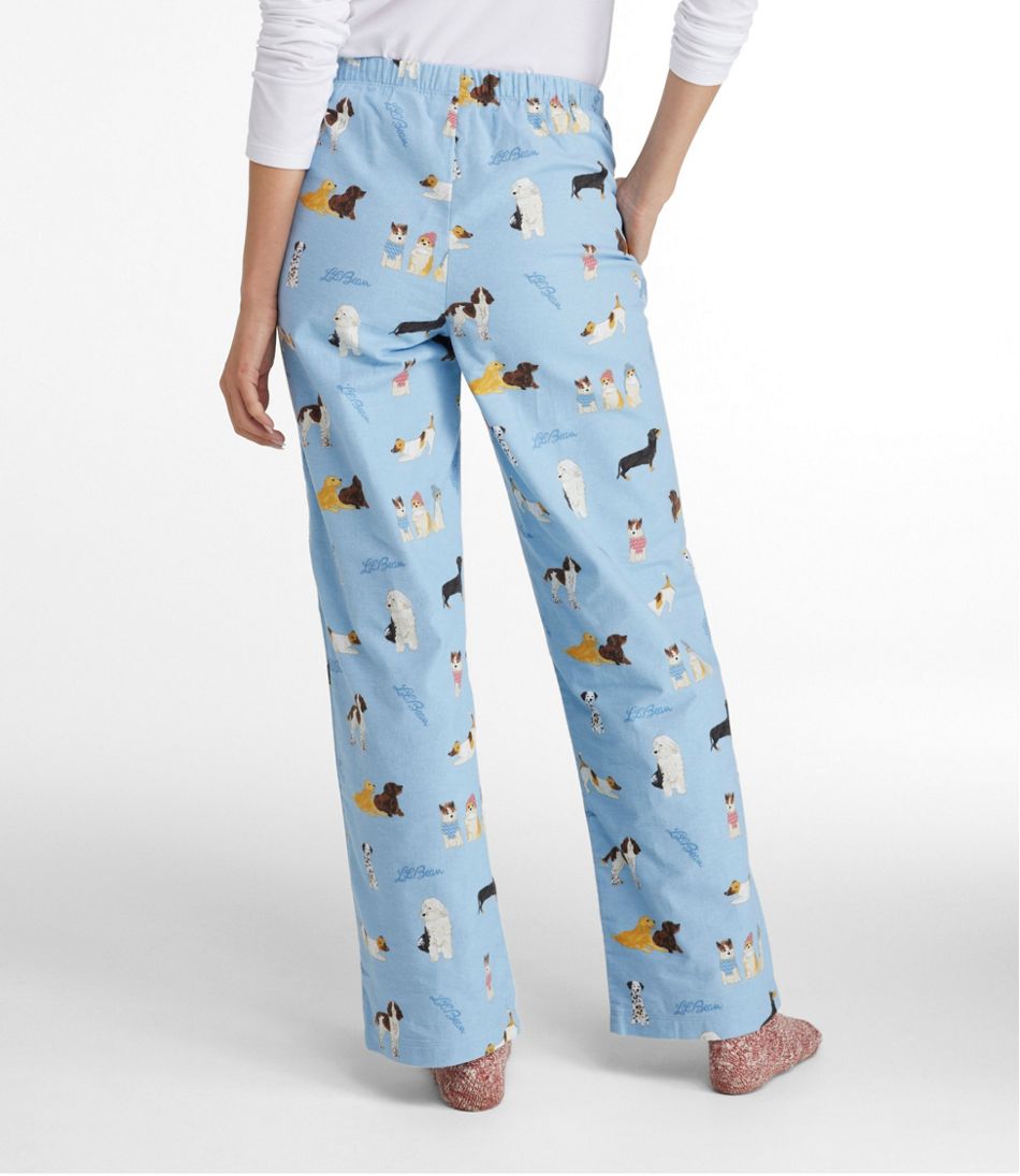 women elastic waist pajama bottoms dog breed print flannel lounge wear fun print pj's dog print pajama pants loose fit comfy pants