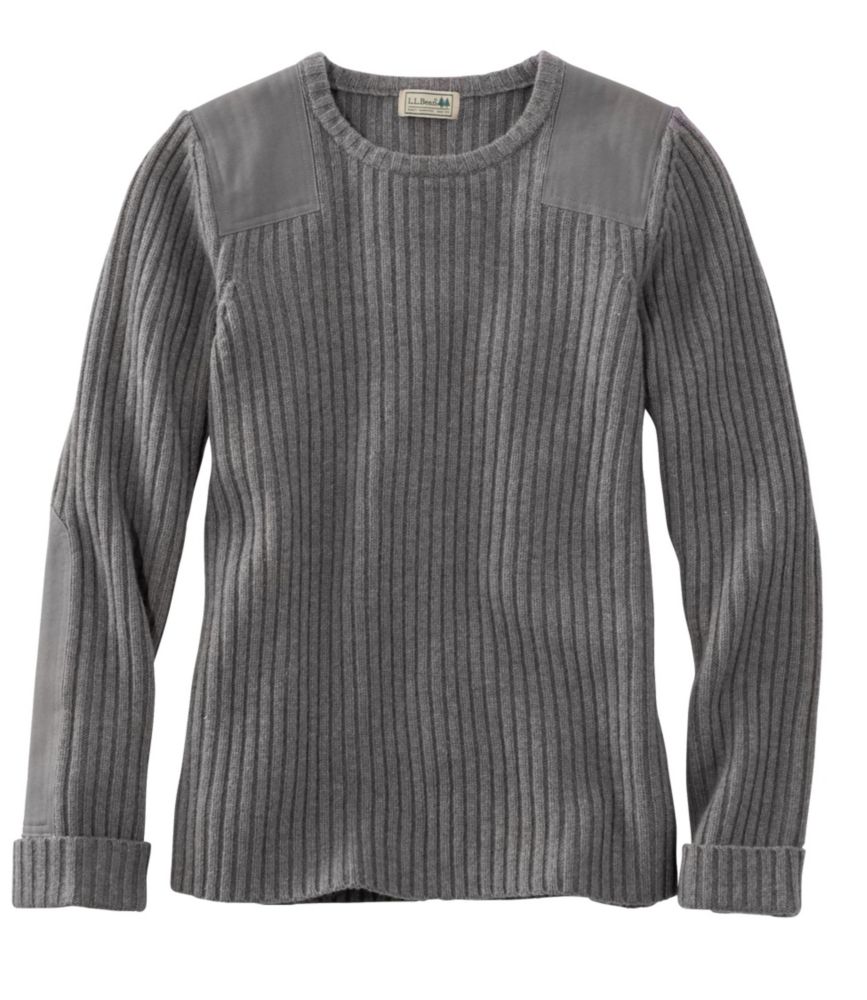 women's grey crew neck sweater