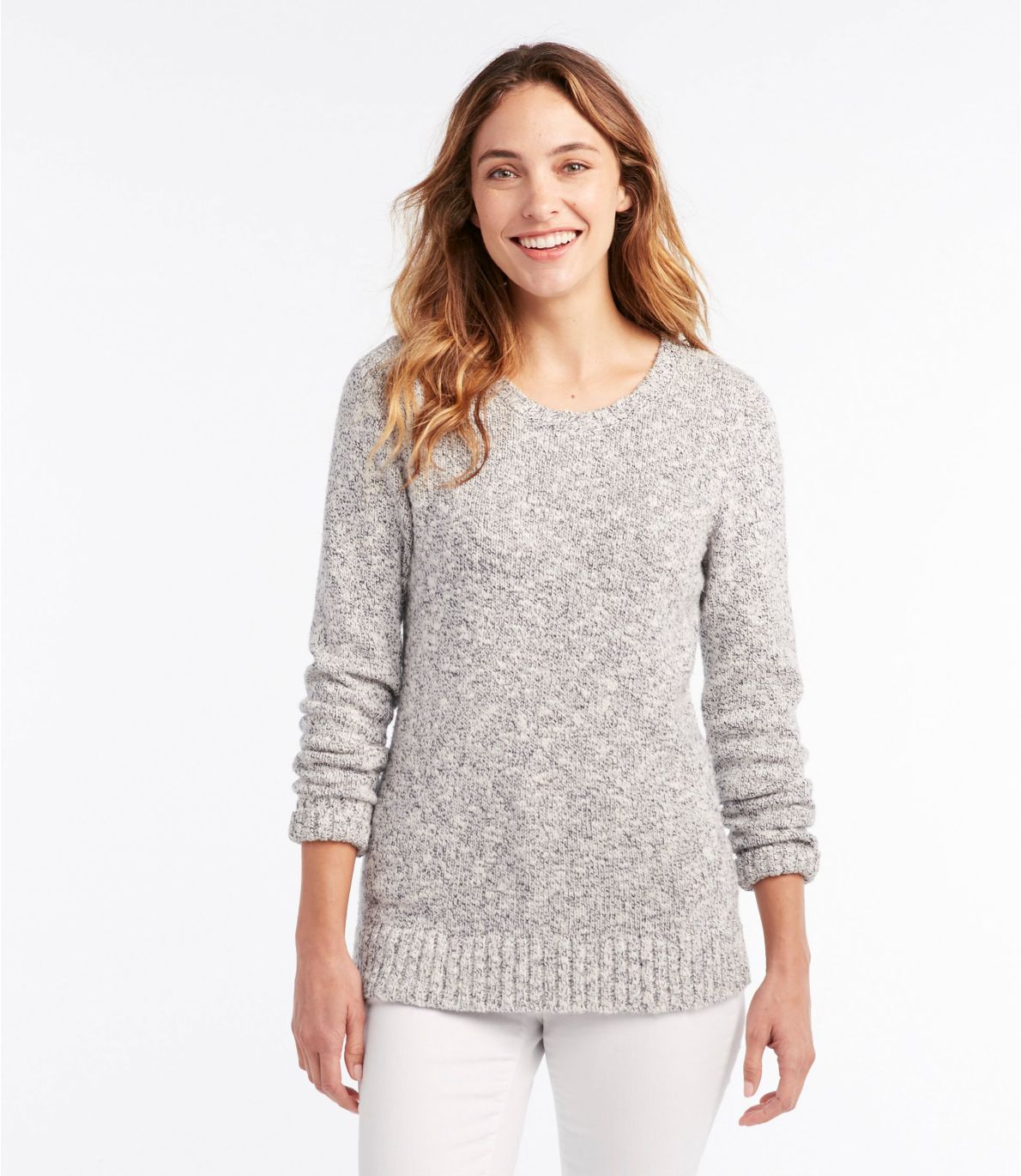 Women's Cotton Ragg Sweater, Marled