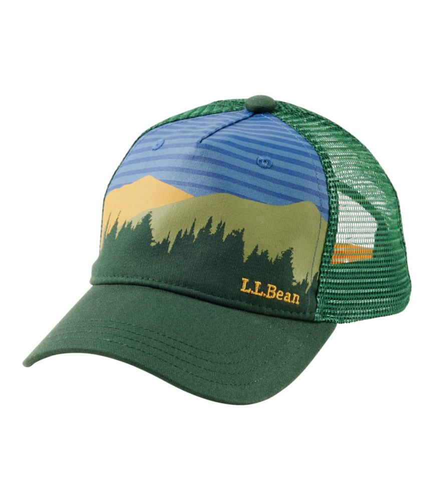 Kids' Trucker Hat, Pinewood Green Forest Scenic, small image number 1