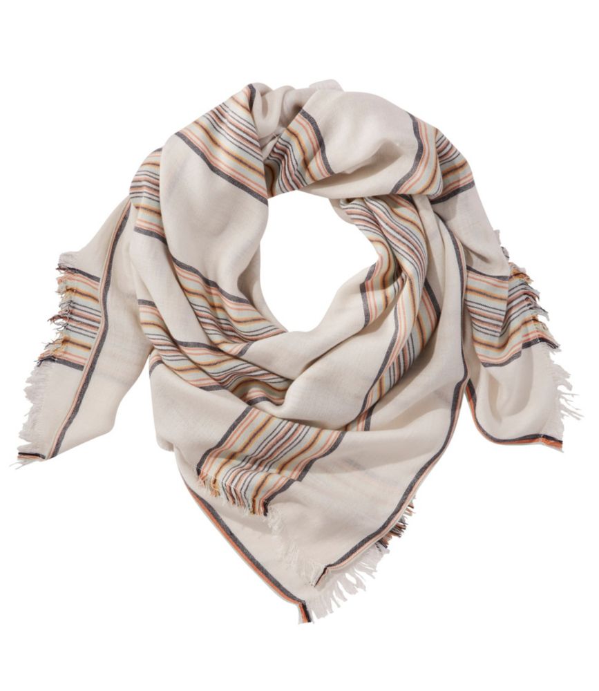 Women's Sunwashed Square Scarf, Stripe