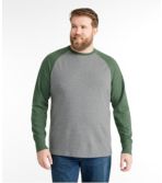 Men's Washed Cotton Double-Knit Crewneck, Slightly Fitted Long-Sleeve Colorblock