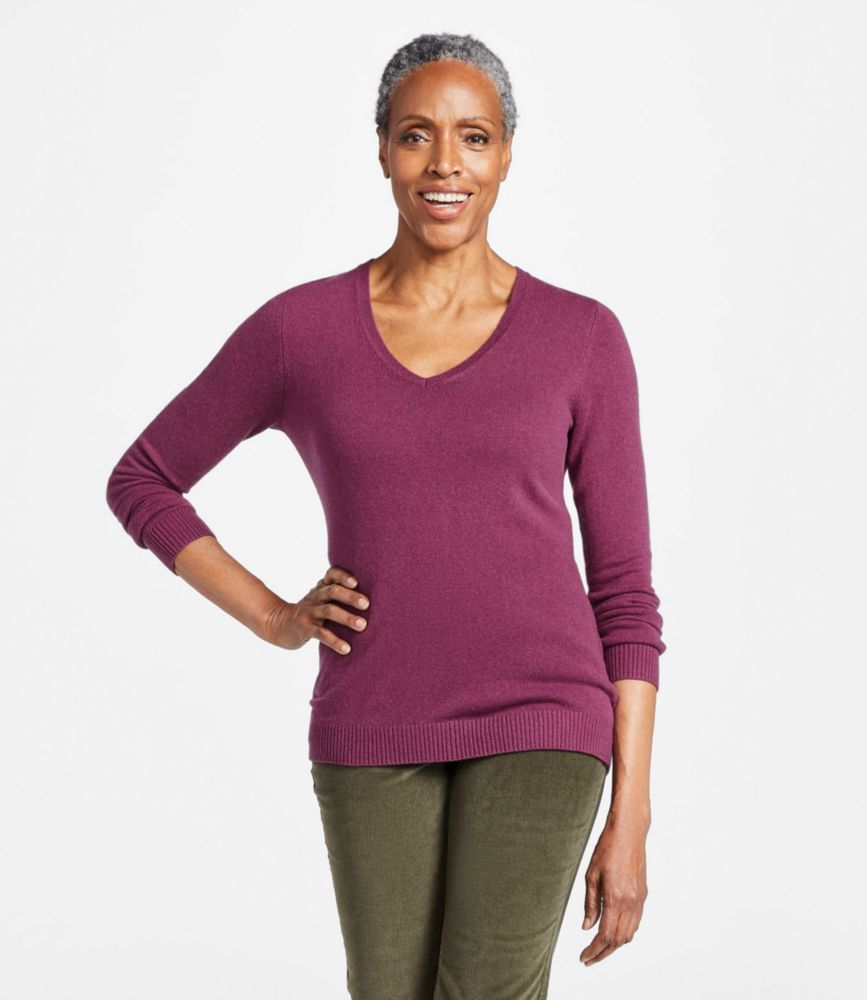 Women's Classic Cashmere Sweater, V-Neck | Sweaters at L.L.Bean