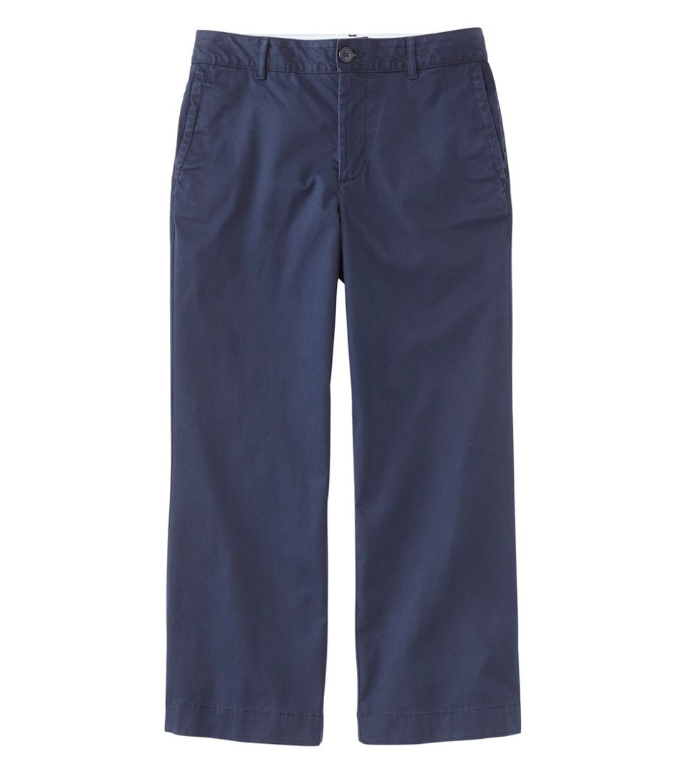 Women's Washed Chinos, Wide-Leg Cropped | at L.L.Bean