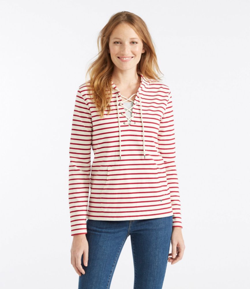 Women's Nautical Stripe Top, Pullover Hoodie