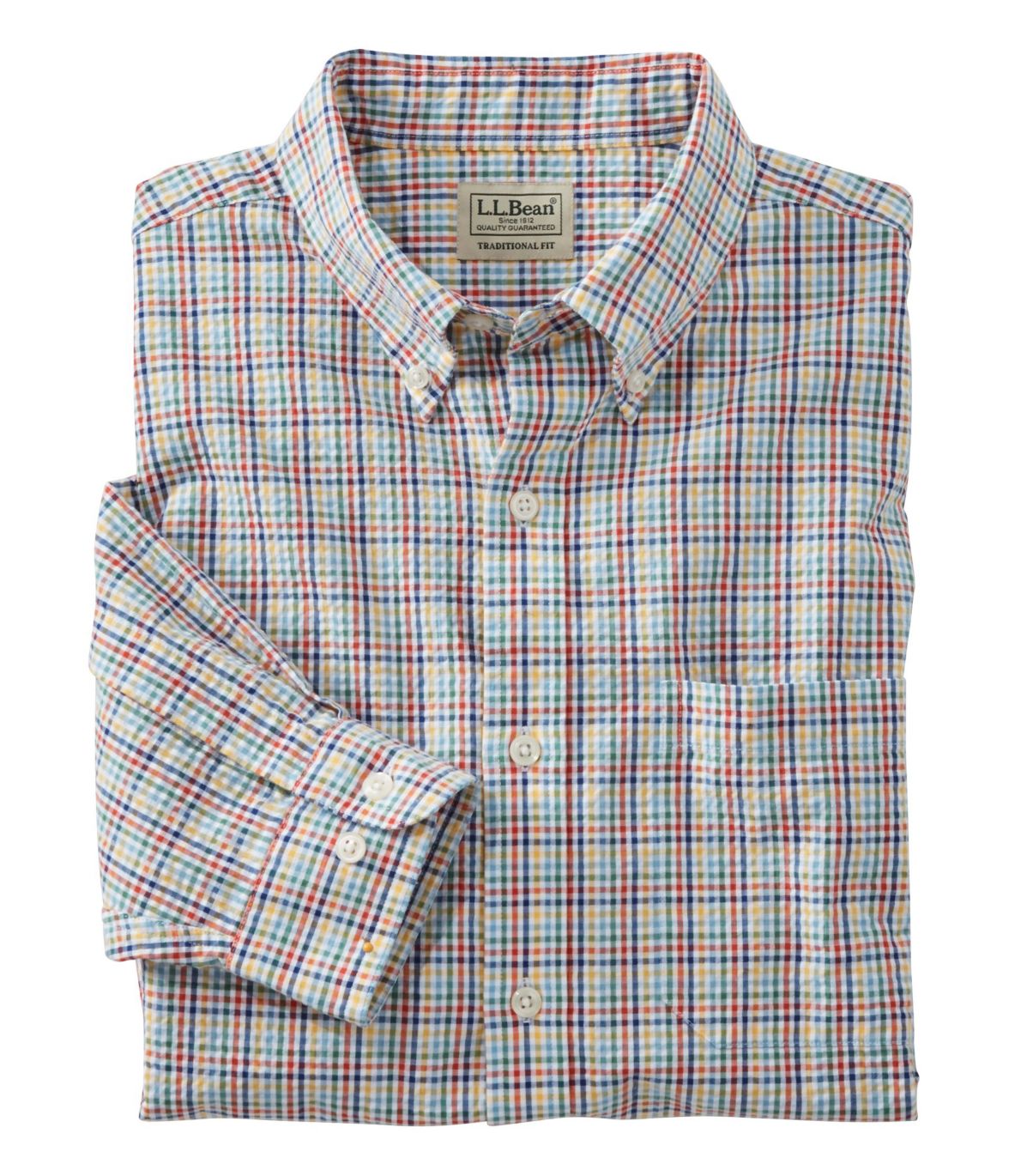 Men's Seersucker Shirt, LongSleeve Tattersall at L.L. Bean