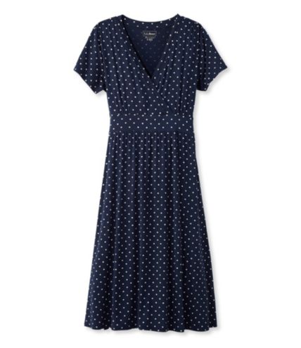Summer Knit Dress, Short-Sleeve Dot