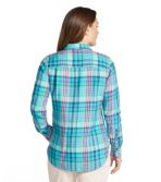 Women's Premium Washable Linen Shirt, Tunic Plaid