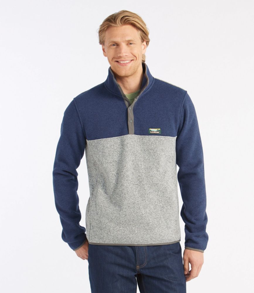ll bean men's sweater fleece pullover