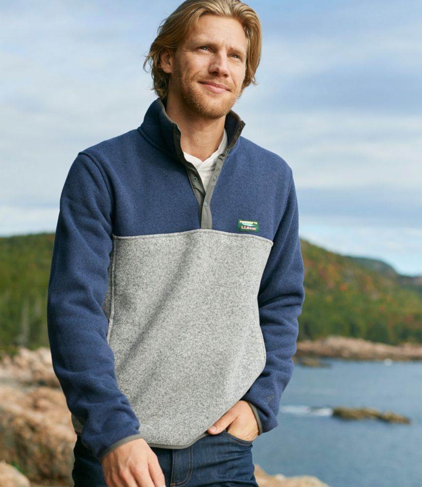 ll bean men's sweater fleece pullover